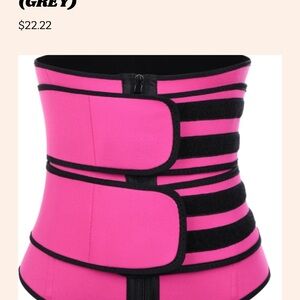 Pink and Black Shapewear with Adjustable Compression Panels